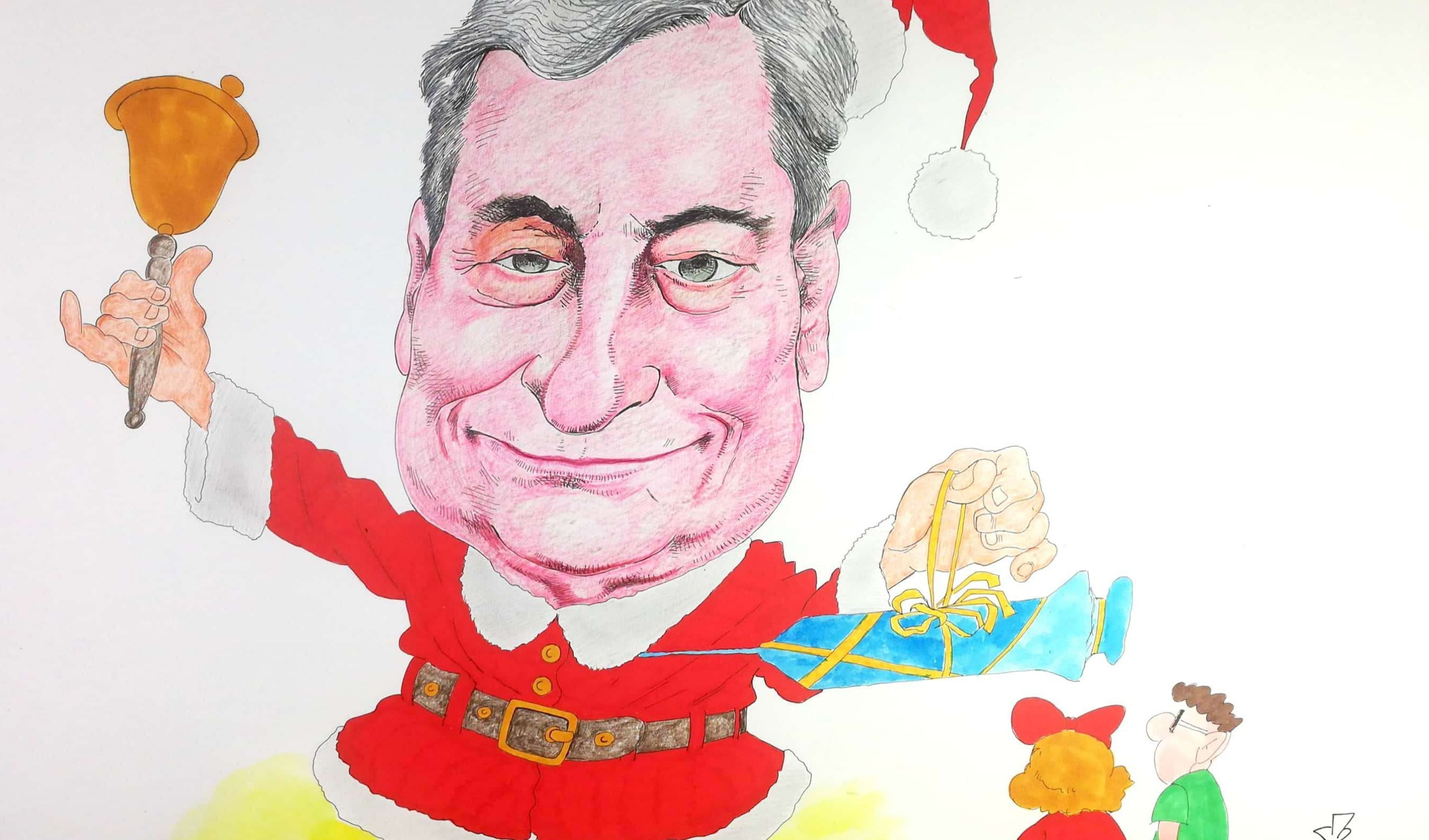Le Mussaie di Davide Sacco: Draghi in versione Babbo Natale 