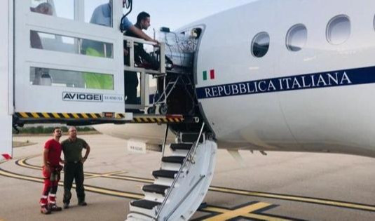 Volo sanitario d'urgenza Roma-Genova per bimba 19 giorni