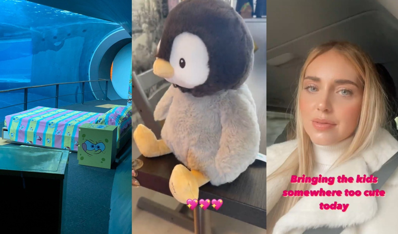 Chiara Ferragni all'Acquario di Genova tra spot, stories e foto coi bimbi