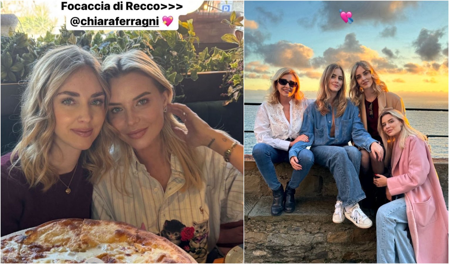 Weekend ligure tra mare e focaccia di Recco per Chiara Ferragni