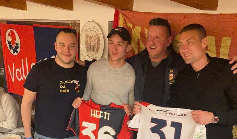 Festa al Genoa Club Serra Riccò con Hefti e Ilsanker