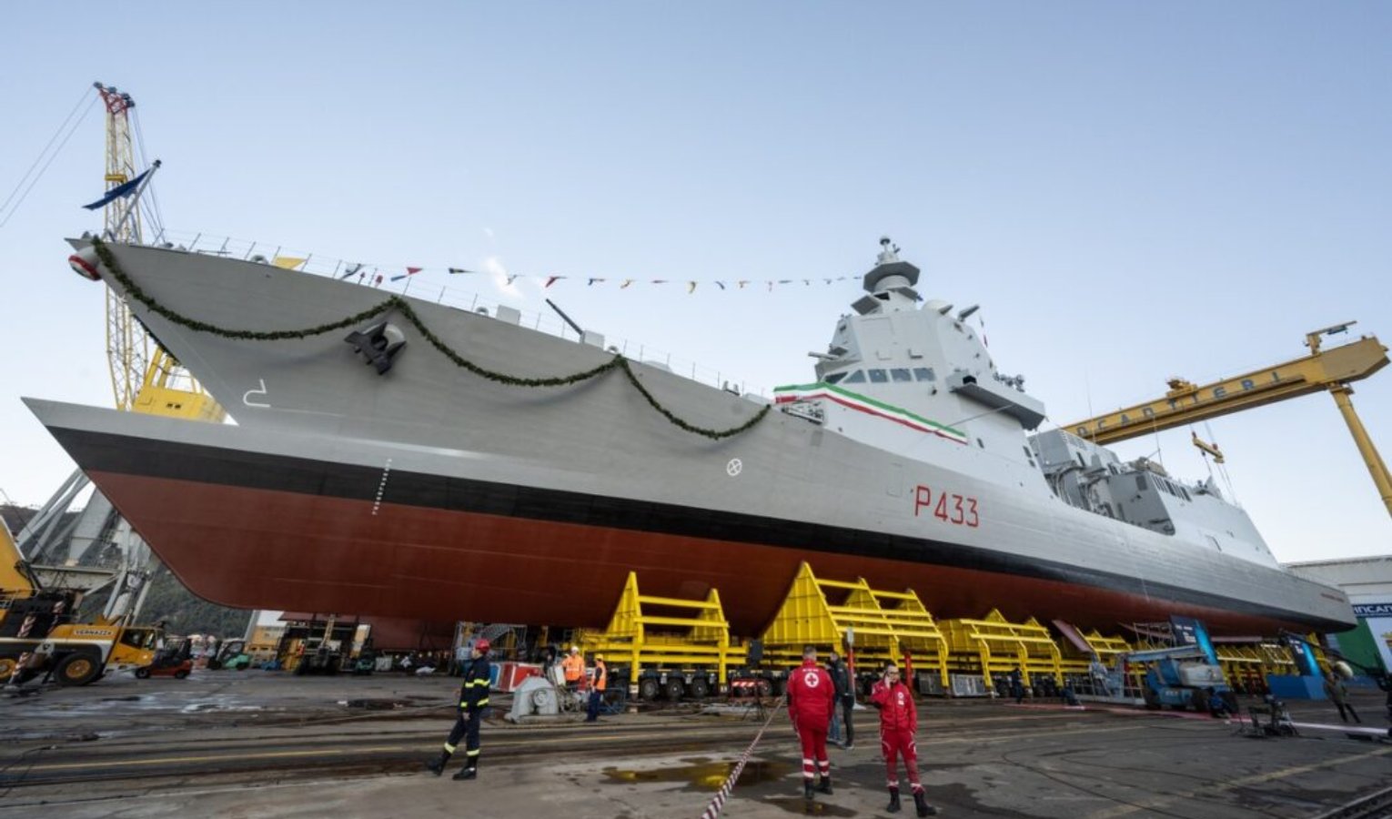 Fincantieri, alla Spezia varato il nuovo pattugliatore della Marina Militare