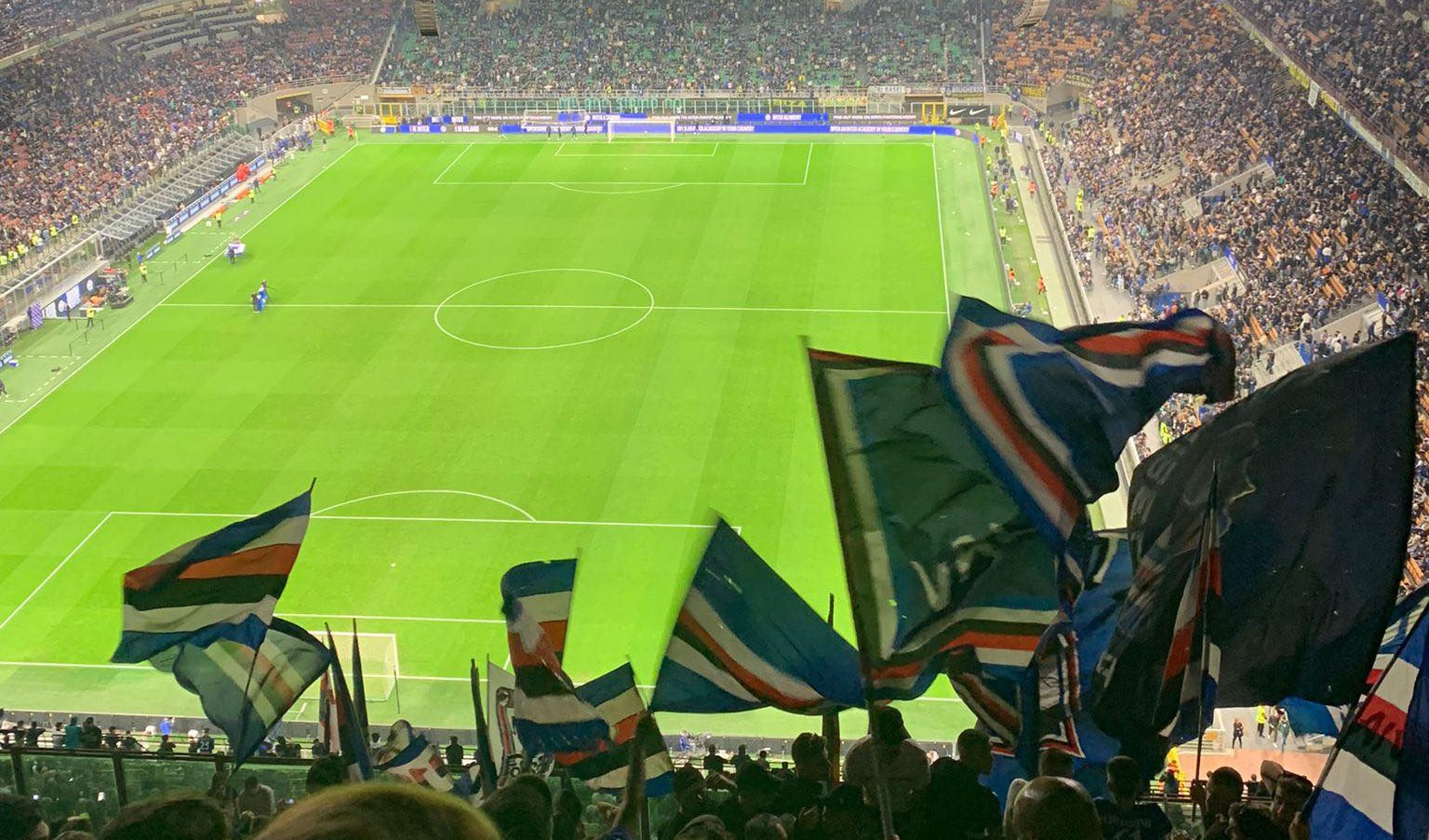 Inter-Sampdoria 3-0: la gara dura un tempo, vince solo la Sud in trasferta