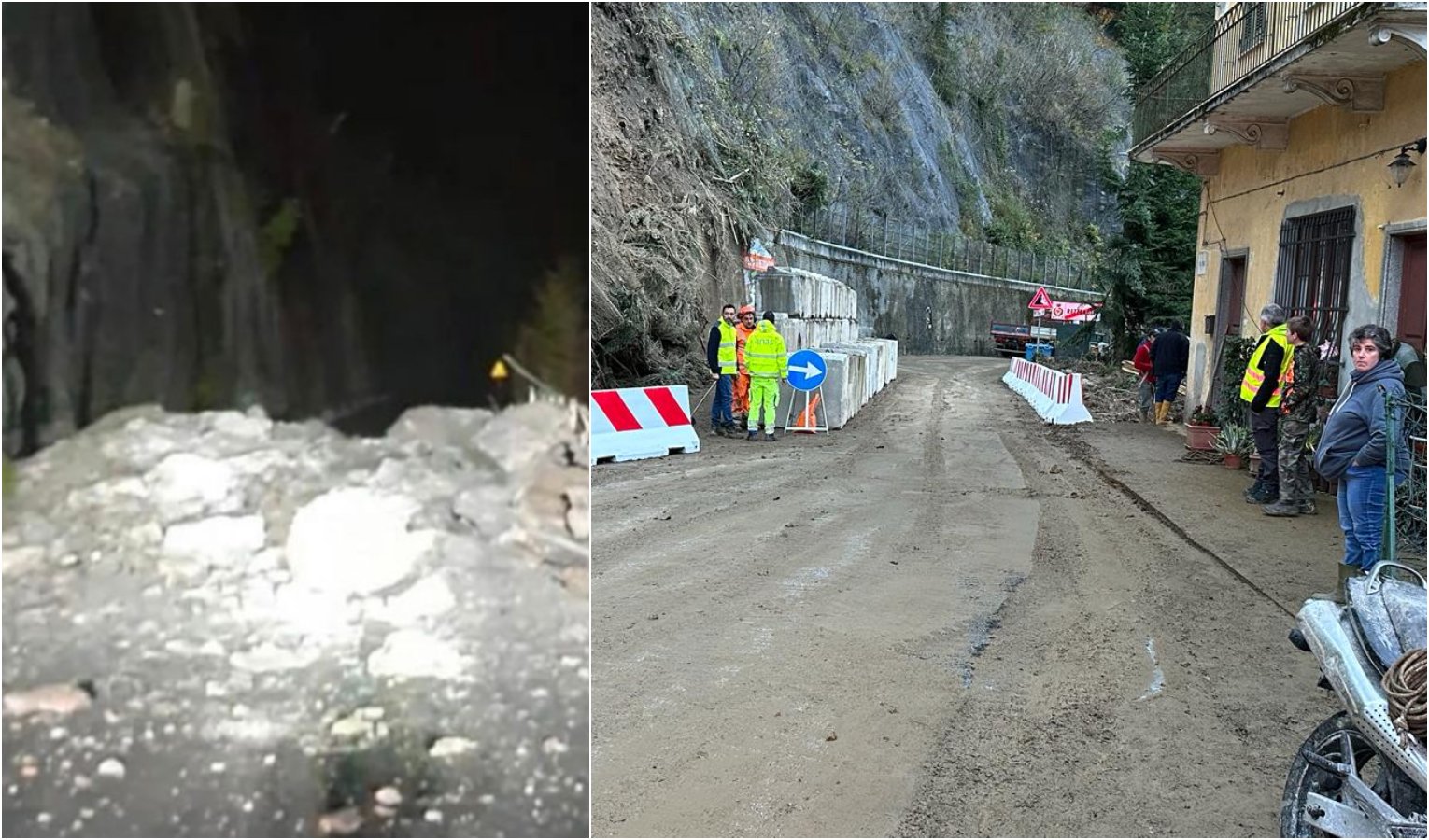 Frana a Favale: strada chiusa. Riaperta la SS586 a Rezzoaglio