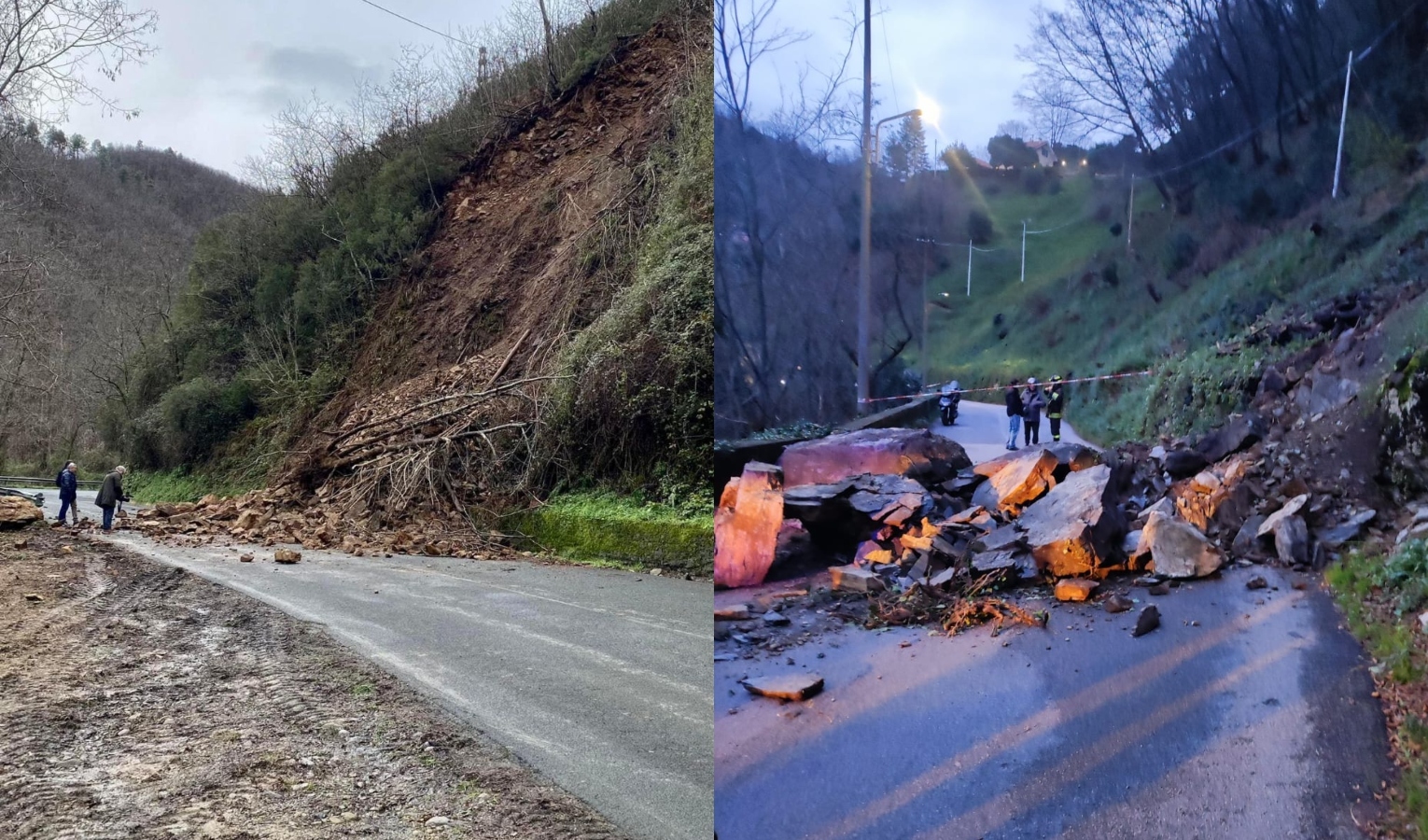 Frane, ancora chiuse provinciale 38 e via Acquasanta, domani sopralluogo a Sanremo