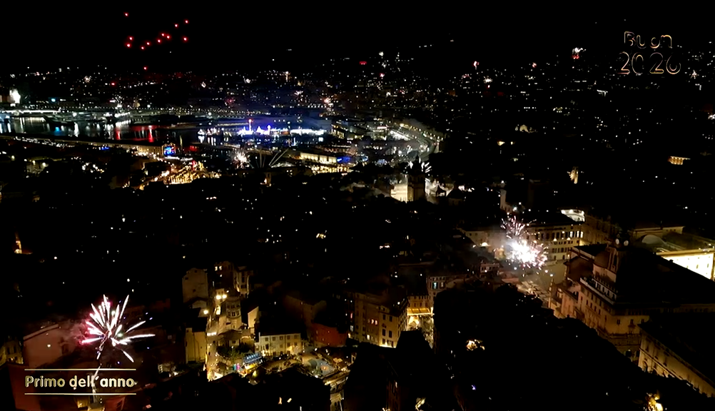 Lo spettacolo dei fuochi d'artificio visti da Terrazza Colombo