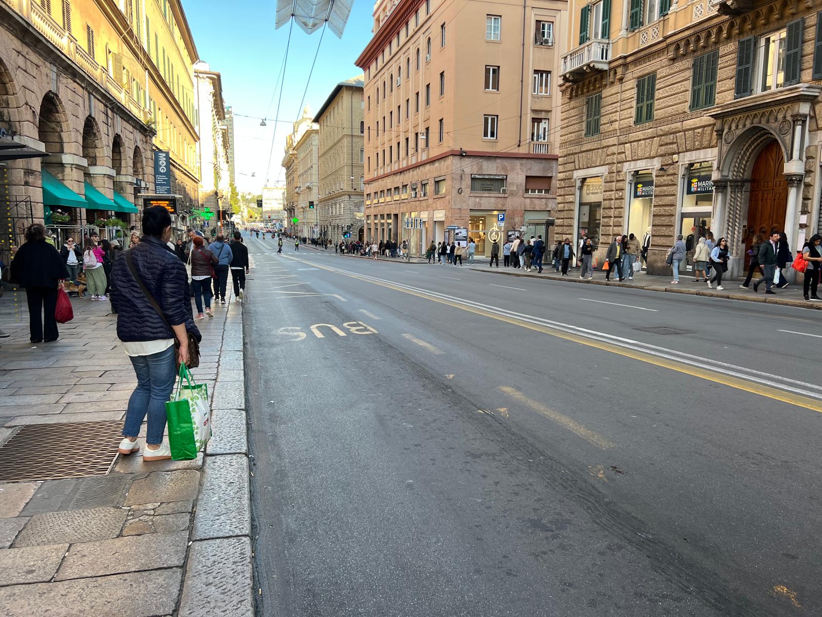 Via XX Settembre chiusa direzione Brignole