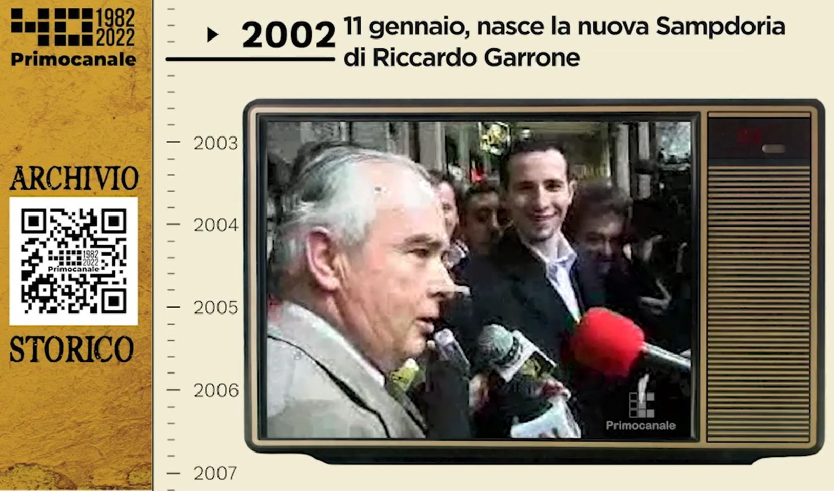 Dall'archivio storico di Primocanale, 2002: Garrone compra la Samp