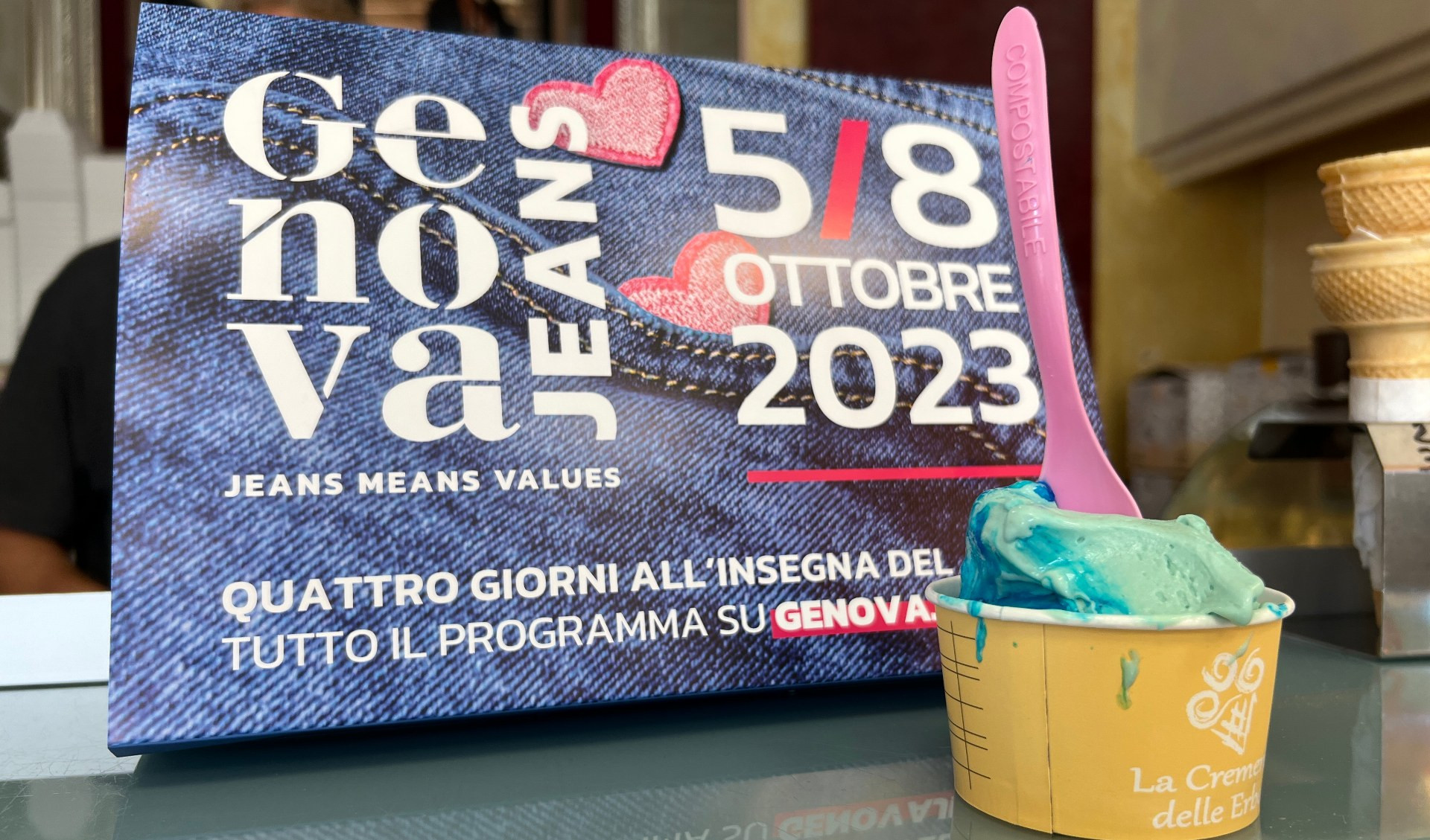 Due gusti di gelato inventati per Genova Jeans: ecco di cosa sanno e dove provarli