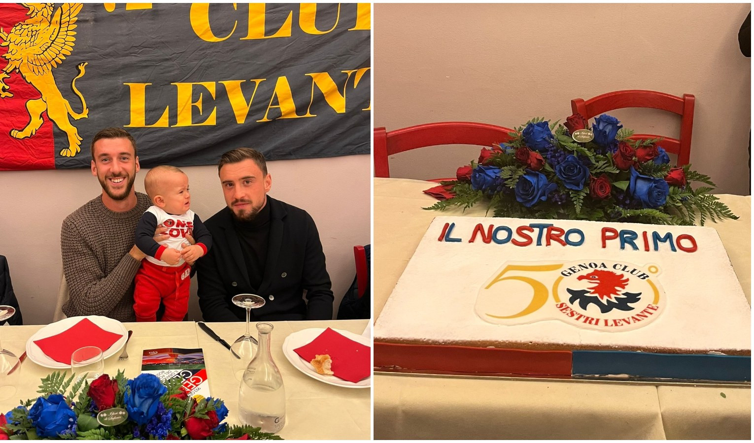 Bani e Jagiello alla festa del Genoa Club Sestri Levante