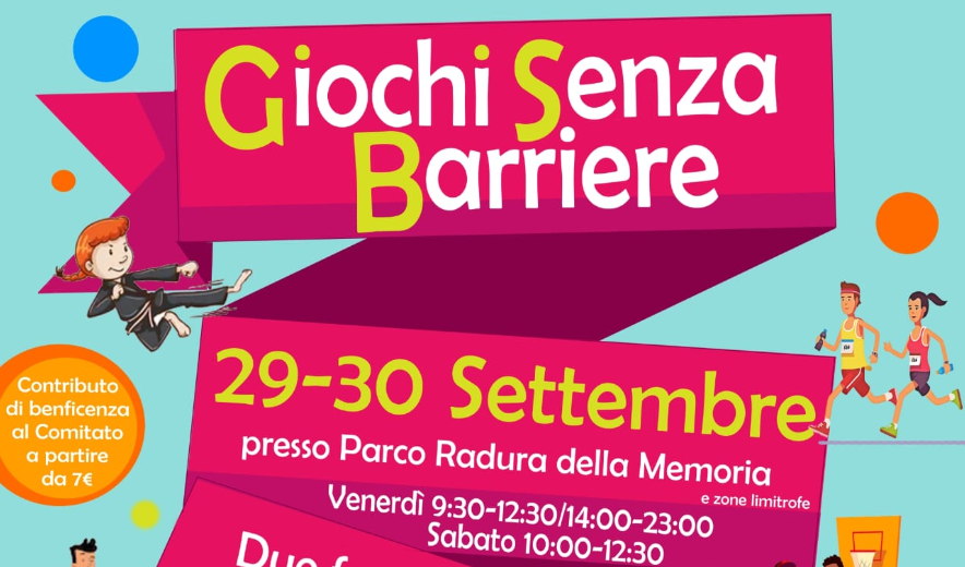 Giochi senza Barriere, due giorni di sport inclusivo il 29 e 30 settembre