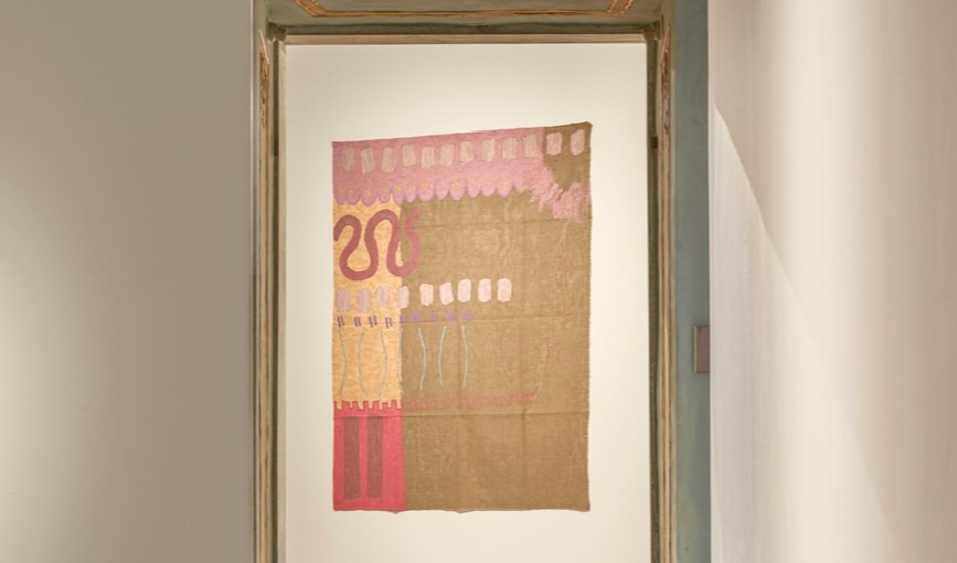Un'opera di Giorgio Griffa (foto di Anna Positano) Un quadro