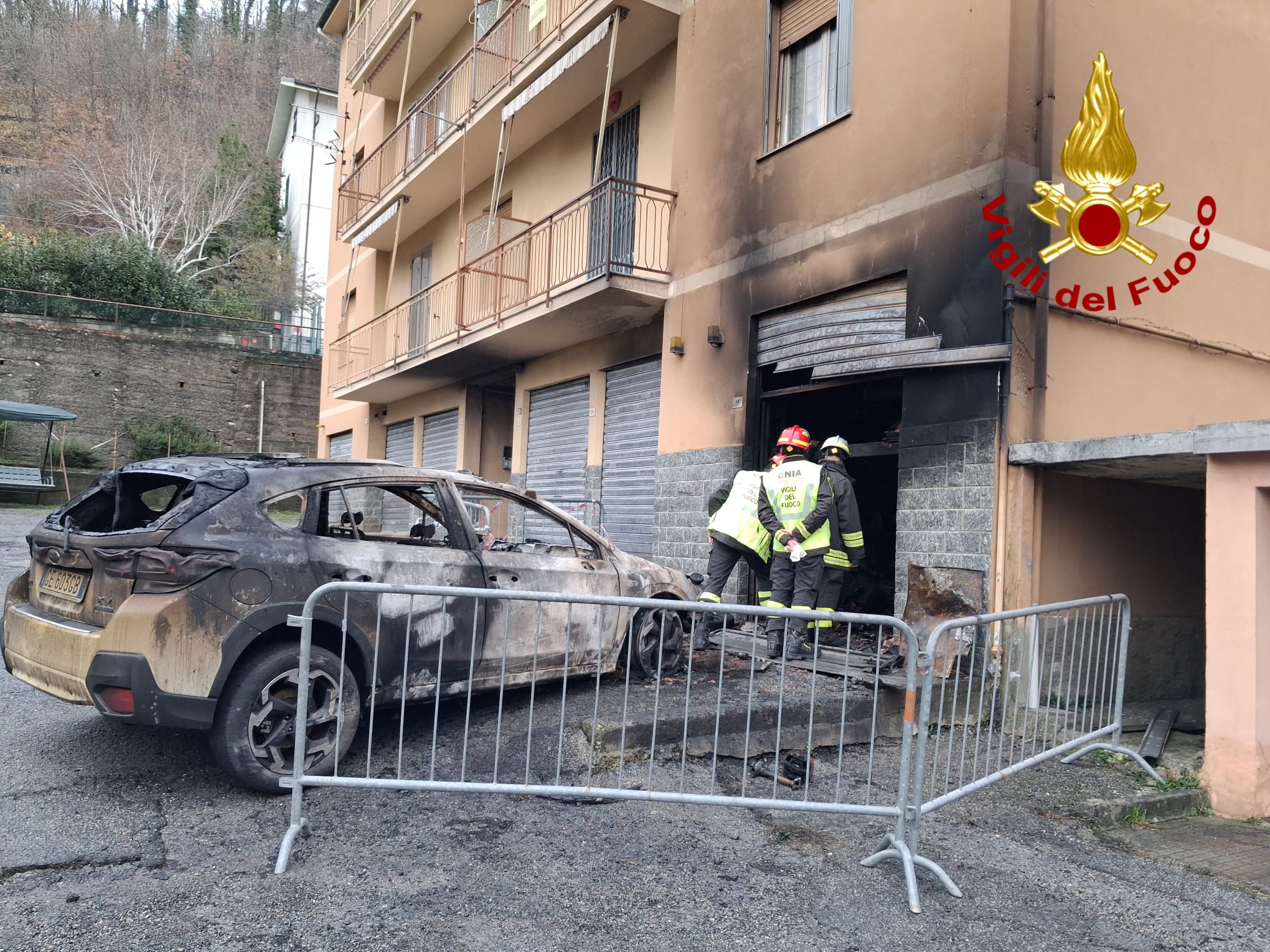 Box in fiamme a Ronco Scrivia, attivato il Nucleo Investigativo Antincendi: servirà a far luce sulle cause