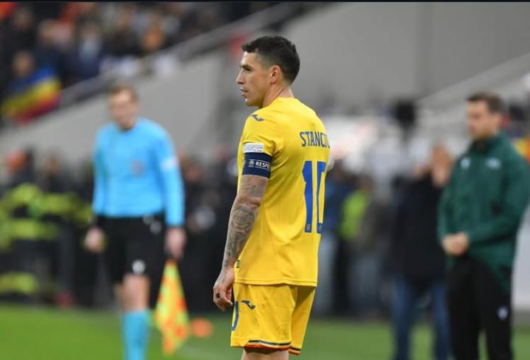 Stanciu in azione con la maglia della Romania