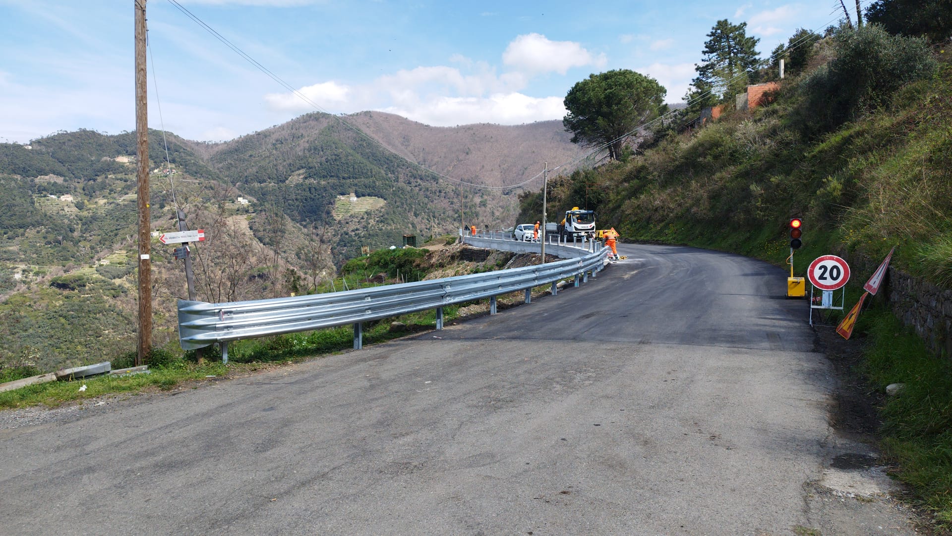 Messa in sicurezza la provinciale per Corniglia: riaperta completamente la strada