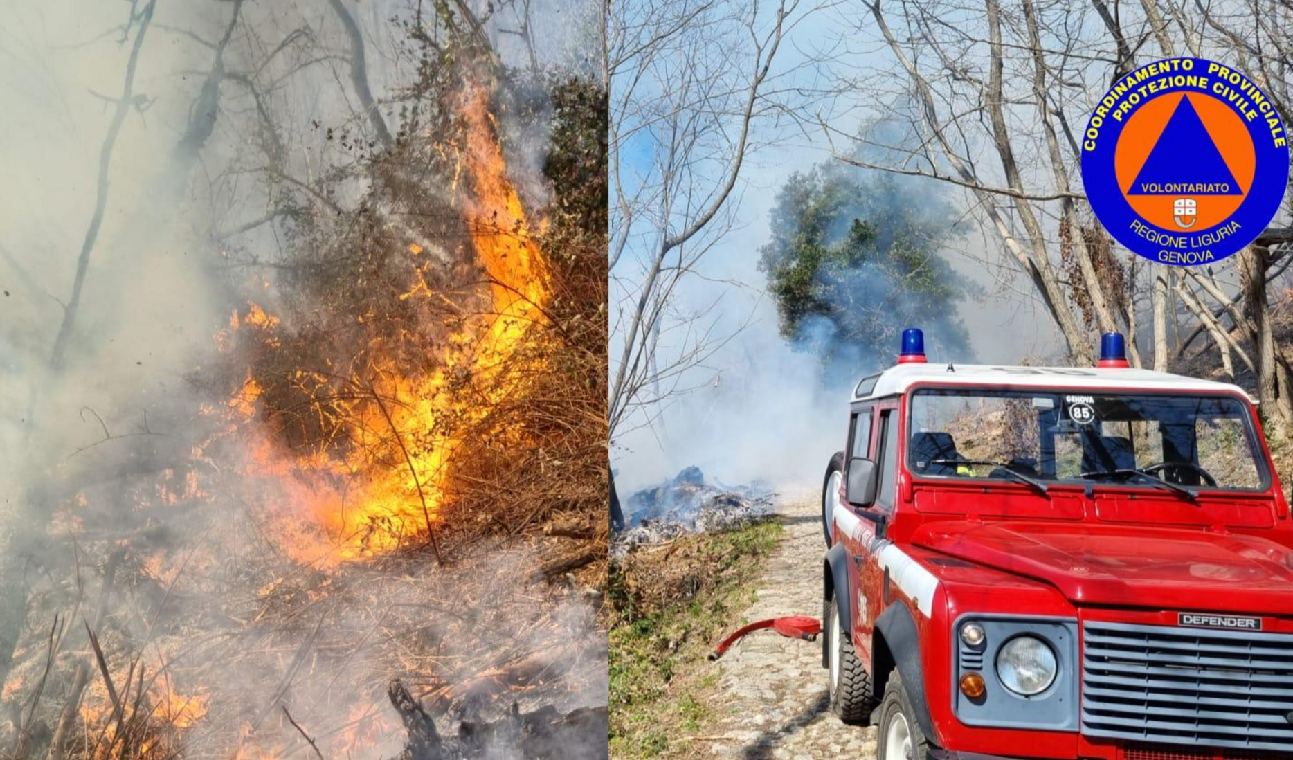 Nuovo incendio sul Monte di Portofino, intervengono i vigili del fuoco