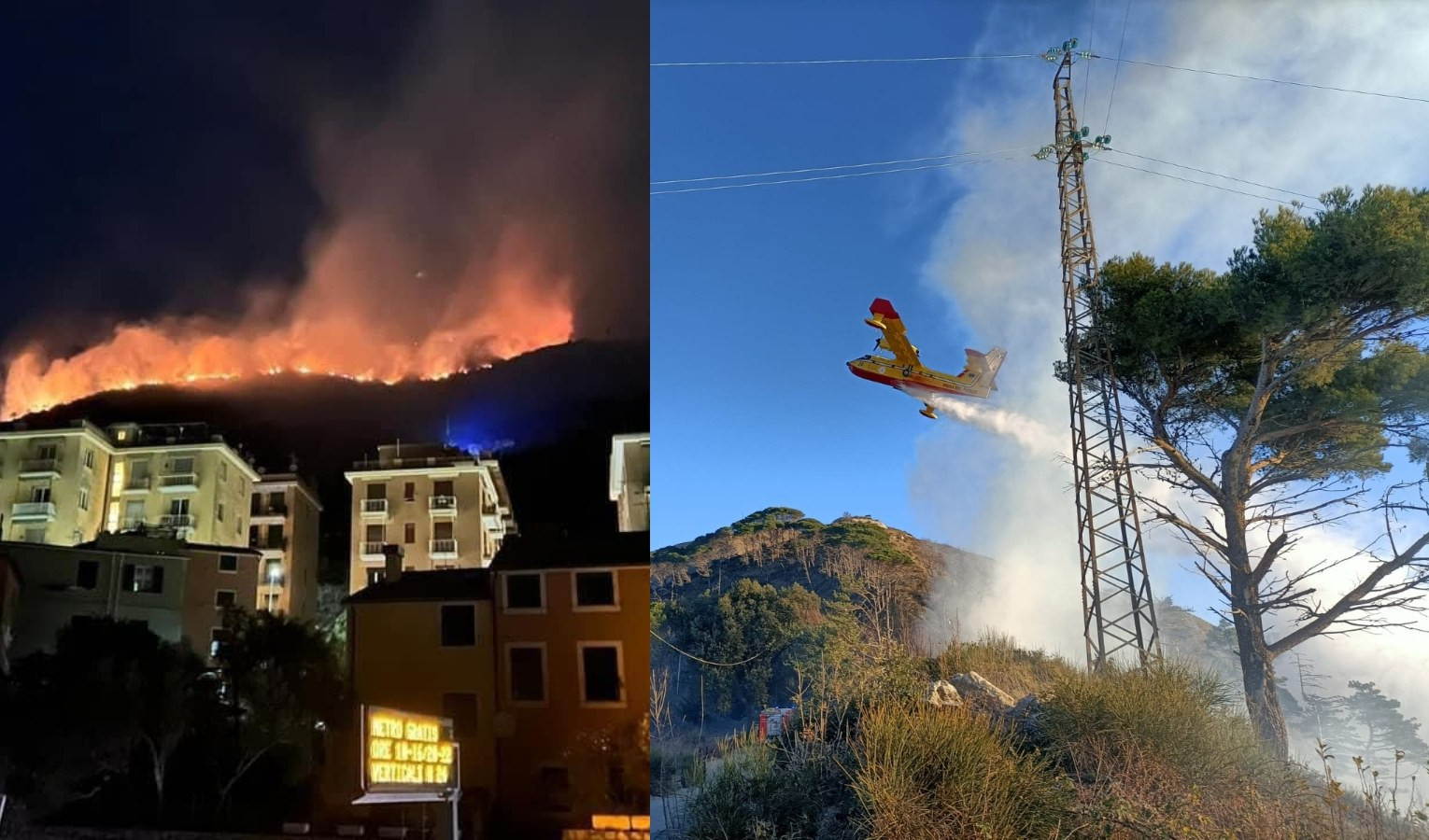 Incendi in Liguria: fiamme sul monte Moro a Genova
