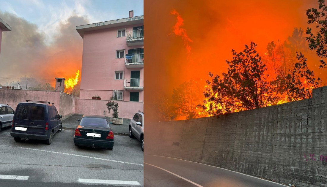 Genova, incendio sulle alture di Pra': fiamme sotto controllo. Ipotesi dolosa