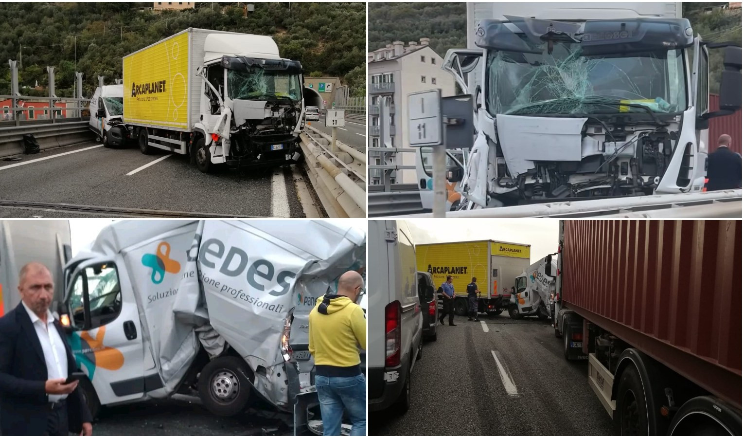 Maxi incidente a Genova Nervi: mattina di caos in autostrada e città