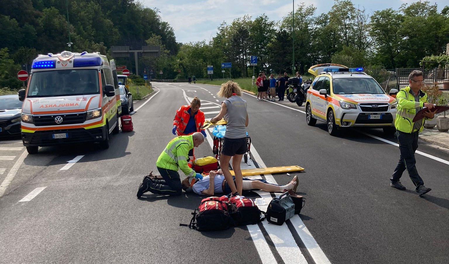 Incidente sul Passo del Bracco, pedone investito da un motociclista