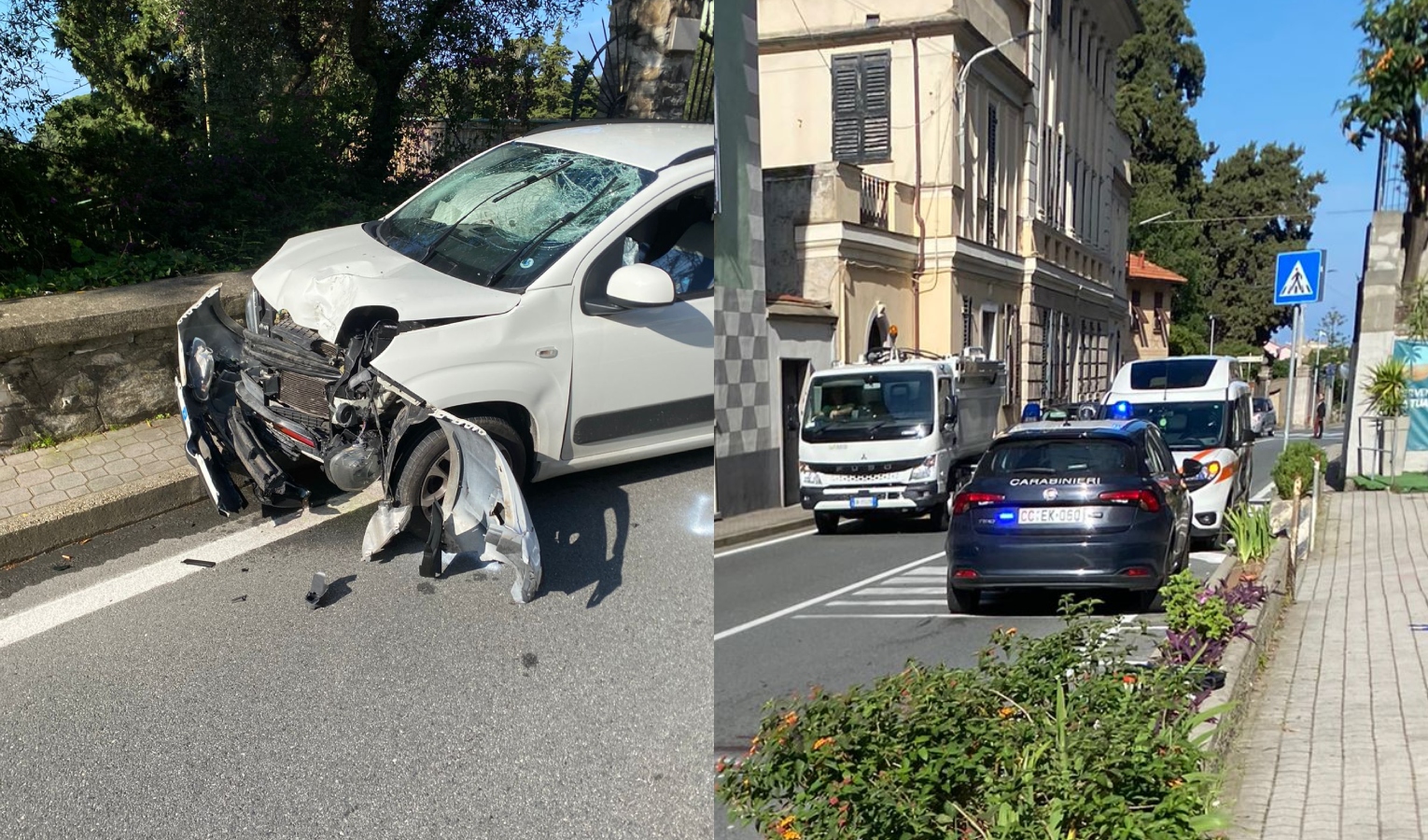 Scontro moto-macchina tra Bogliasco e Pieve, gravissimo centauro