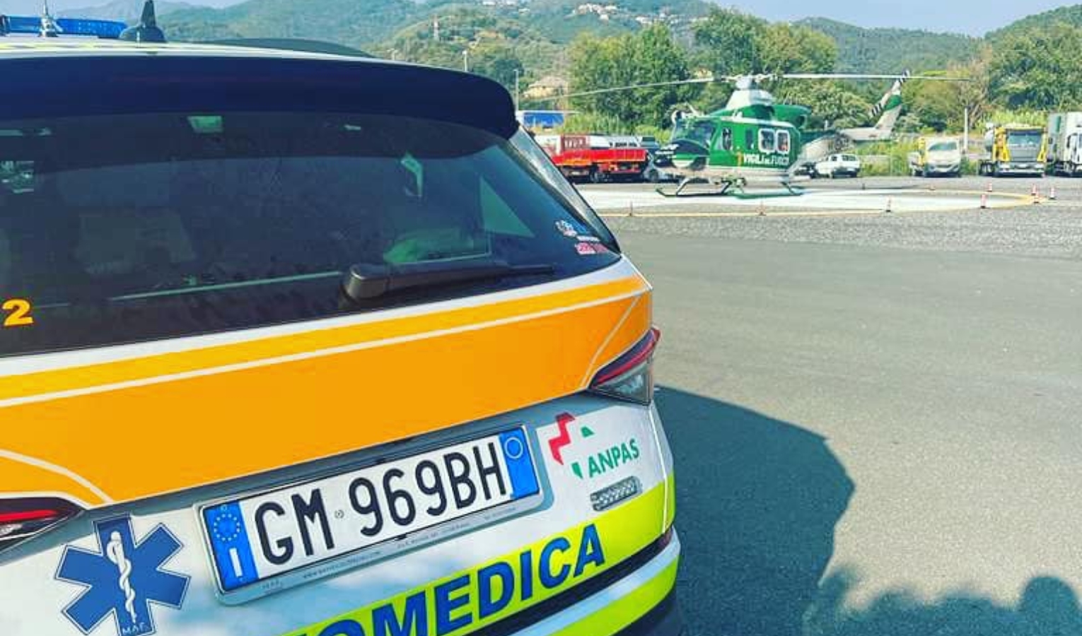 Sestri Levante, scontro auto moto: 31enne grave al San Martino