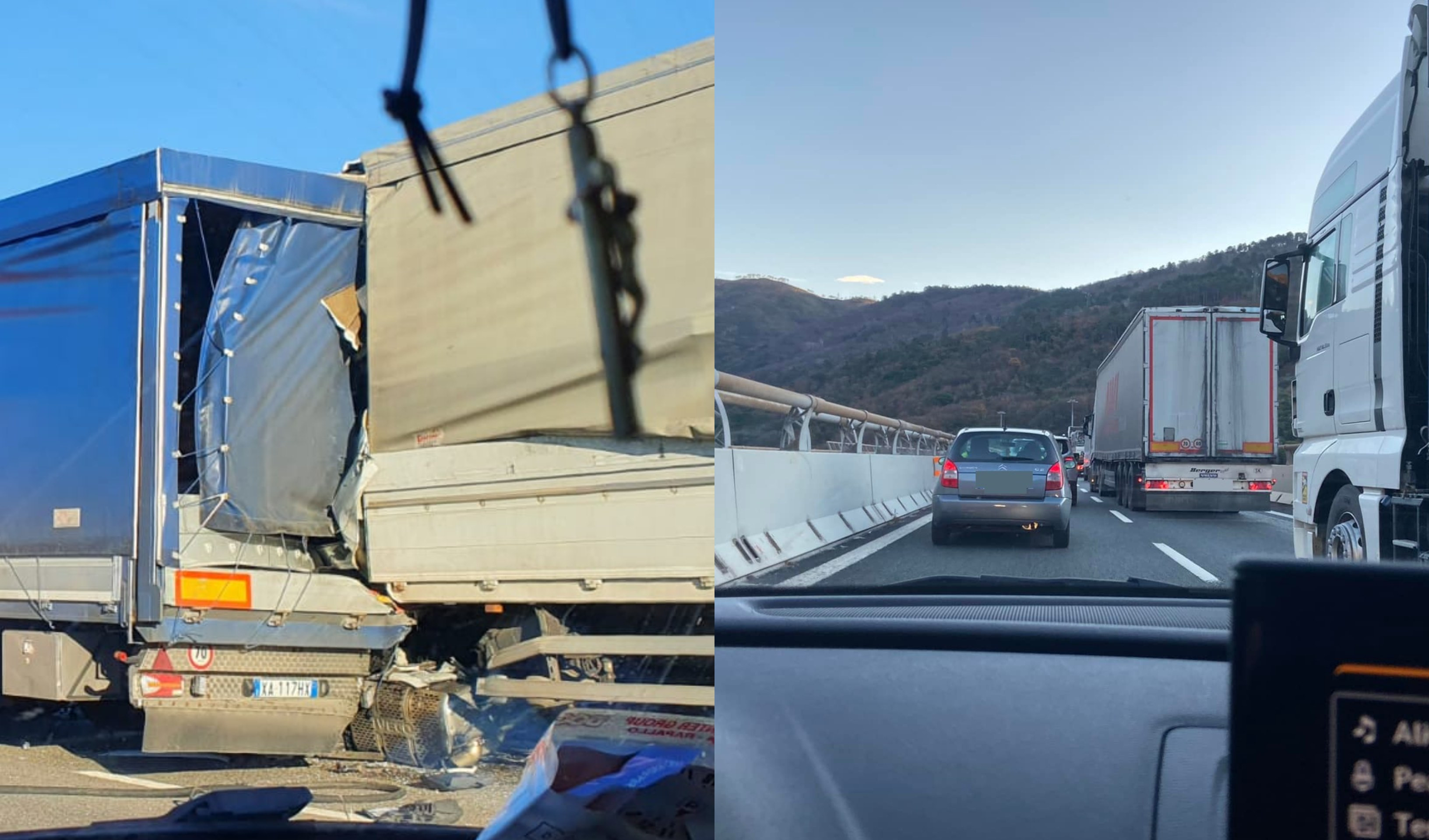 Incidente sull'A12: riapre tratto Genova Est-A7