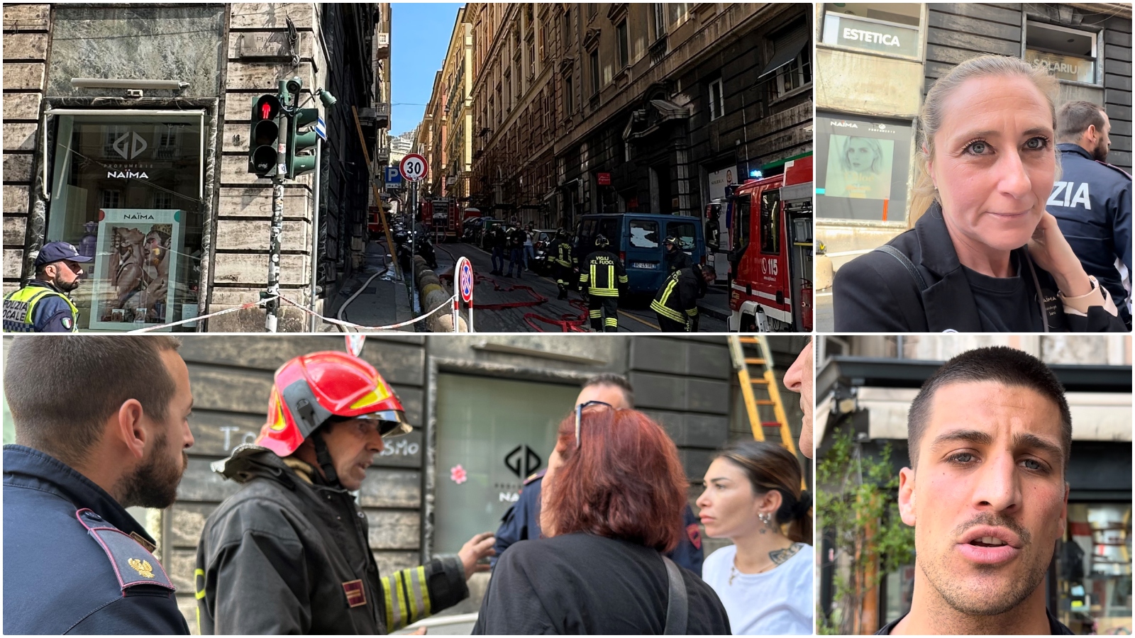 Genova, fiamme in un centro estetico: commessa intossicata