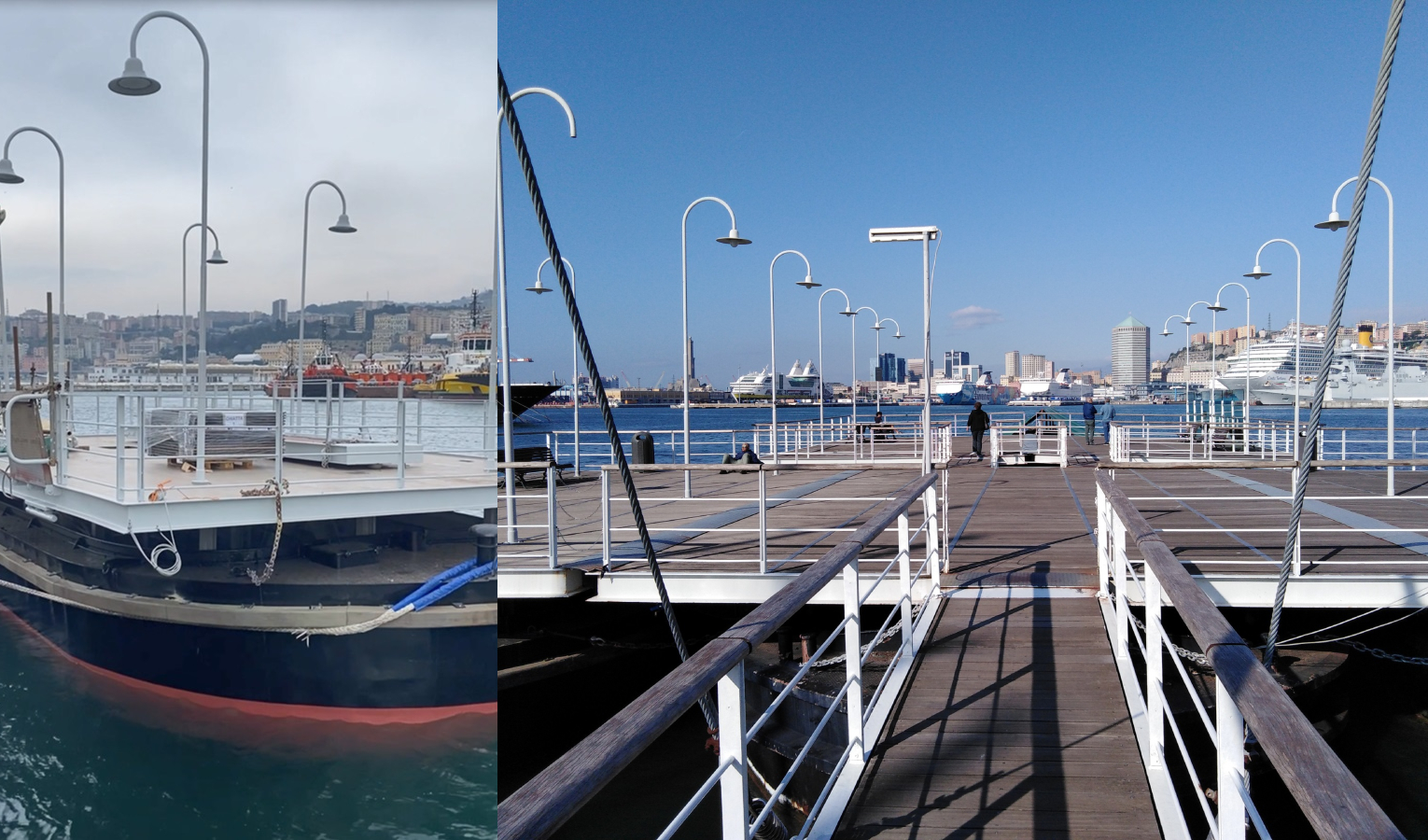 Genova, al Porto Antico ritorna l'Isola delle Chiatte dopo i lavori di restauro