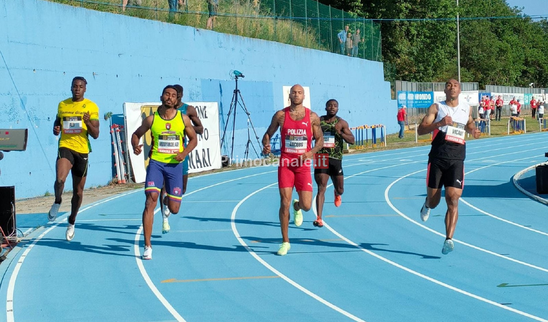 Atletica, a Savona l'oro olimpico Jacobs vince con 10