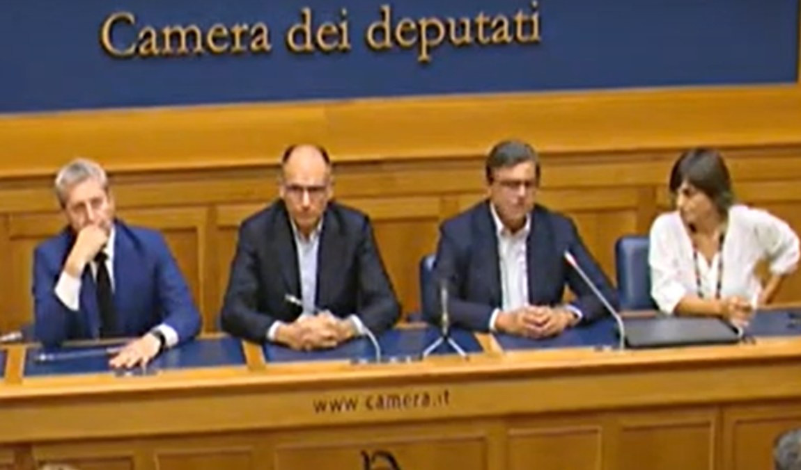 Accordo raggiunto tra Pd e Azione, Letta e Calenda presentano il loro 'patto'