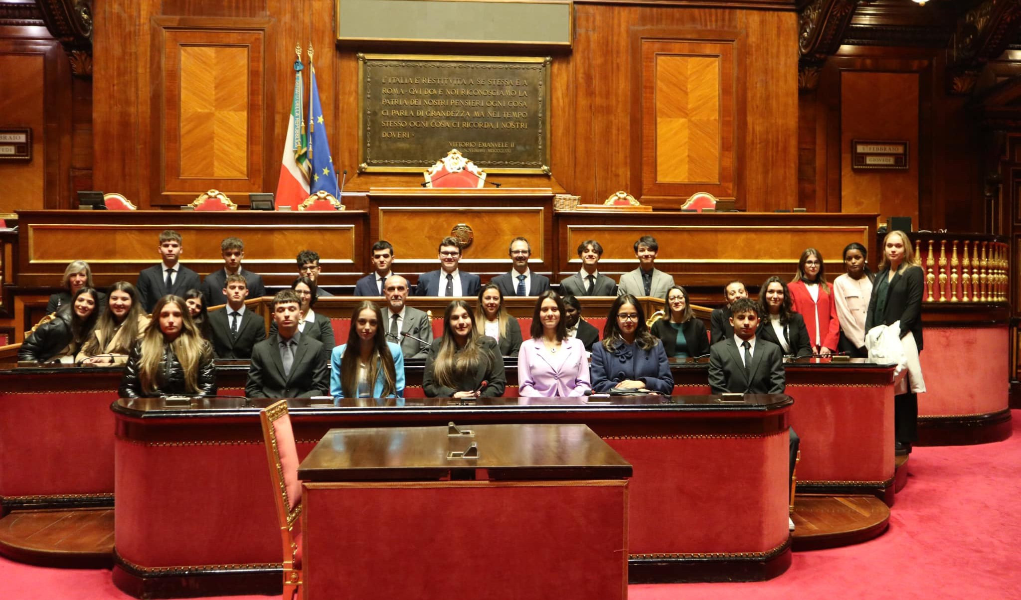 I ragazzi del liceo Pertini premiati in Senato: i complimenti di Toti