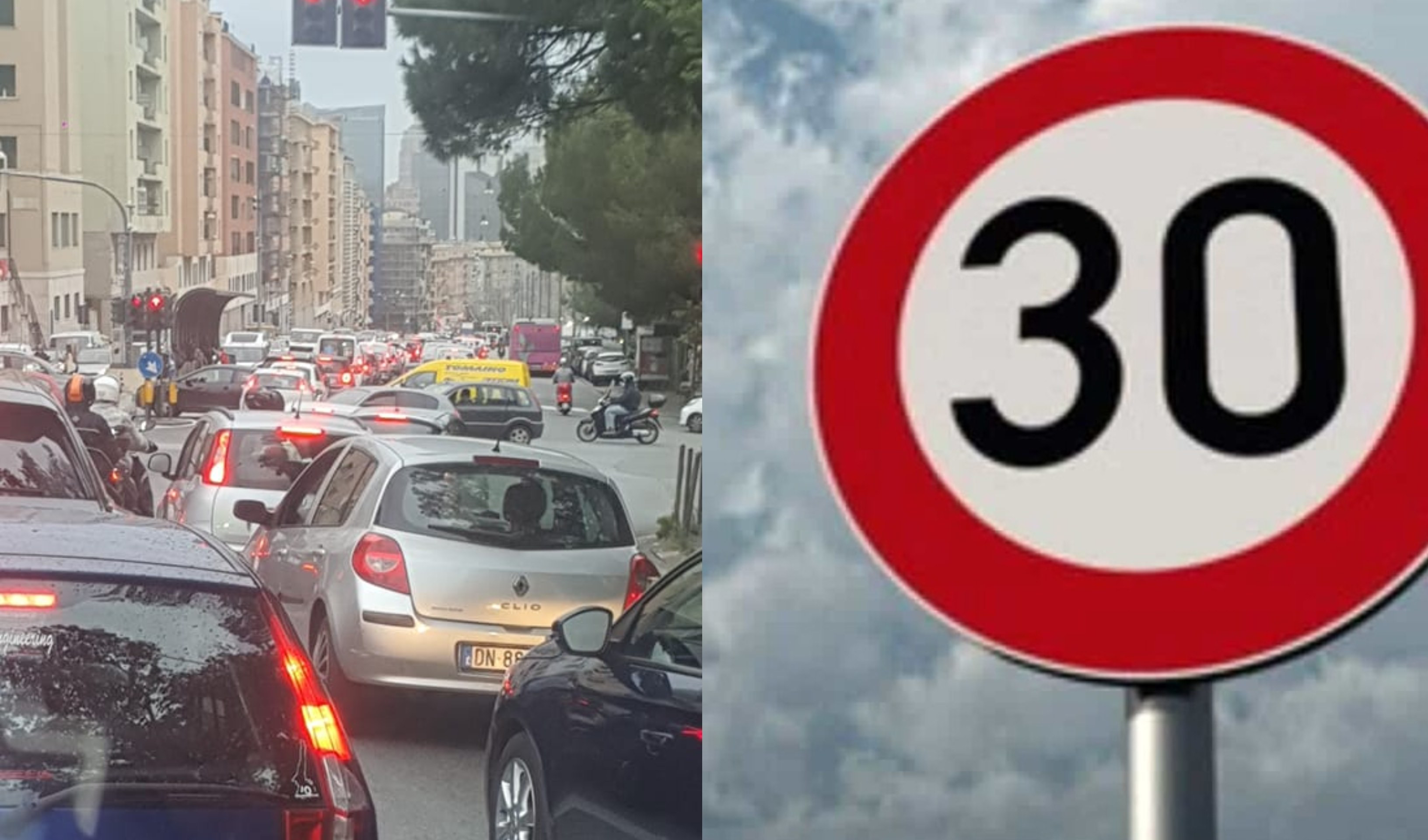 Genova, in corso Europa rimossi i cartelli dei 30km/h: 