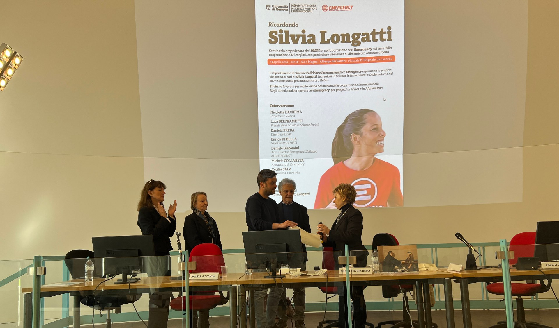 L'Università di Genova ricorda Silvia Longatti, medaglia d'argento all'operatrice di Emergency