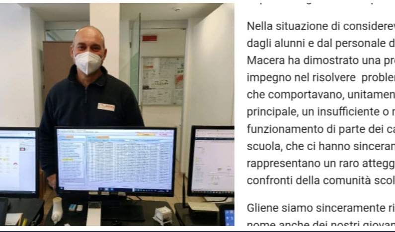 Email degli alunni per ringraziare il tecnico che riporta il caldo a scuola