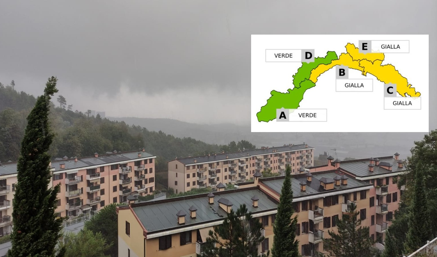 Allerta gialla per temporali sul centro-Levante della Liguria: gli aggiornamenti