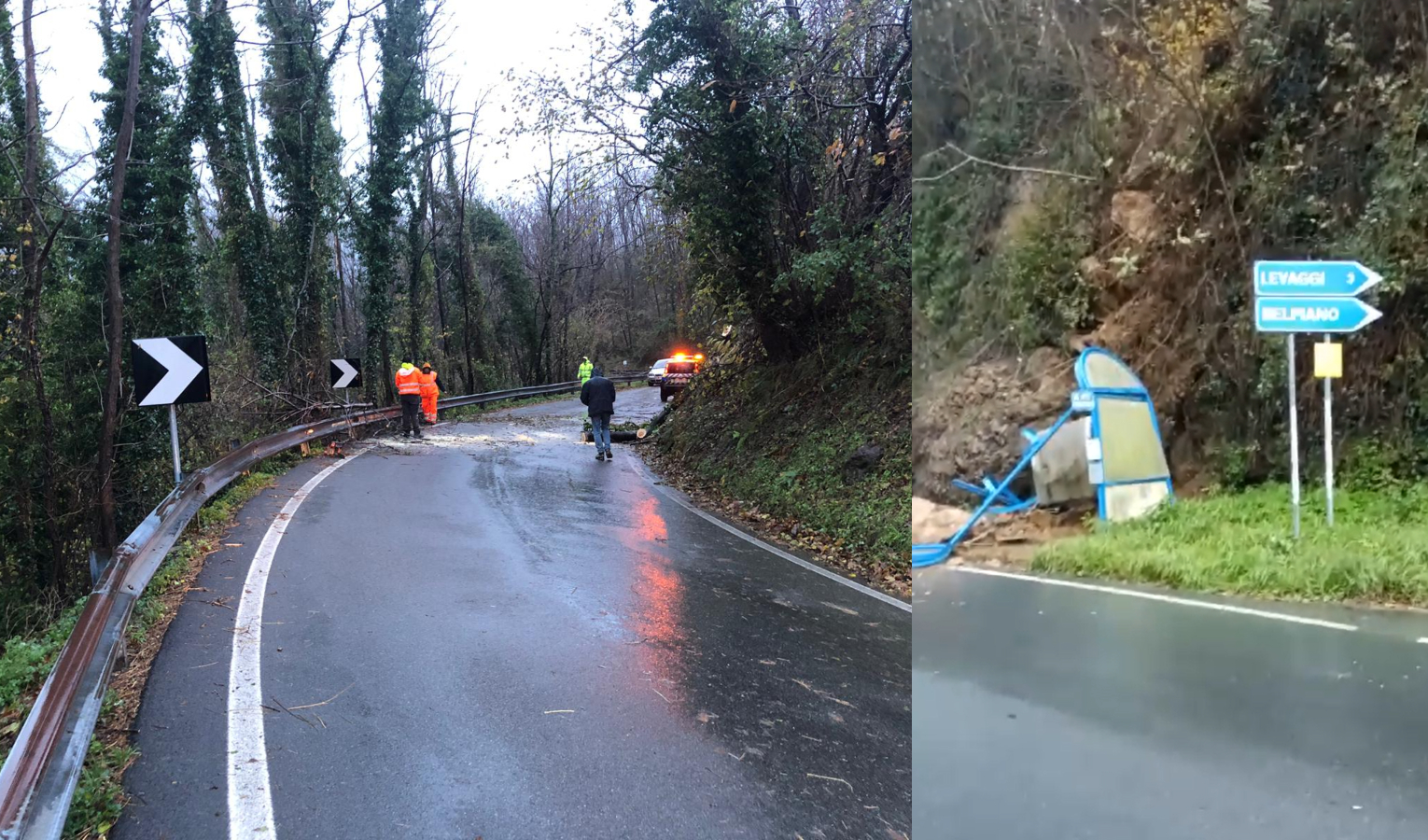 Forte vento, alberi caduti e frane: il bilancio dell'allerta meteo in Liguria