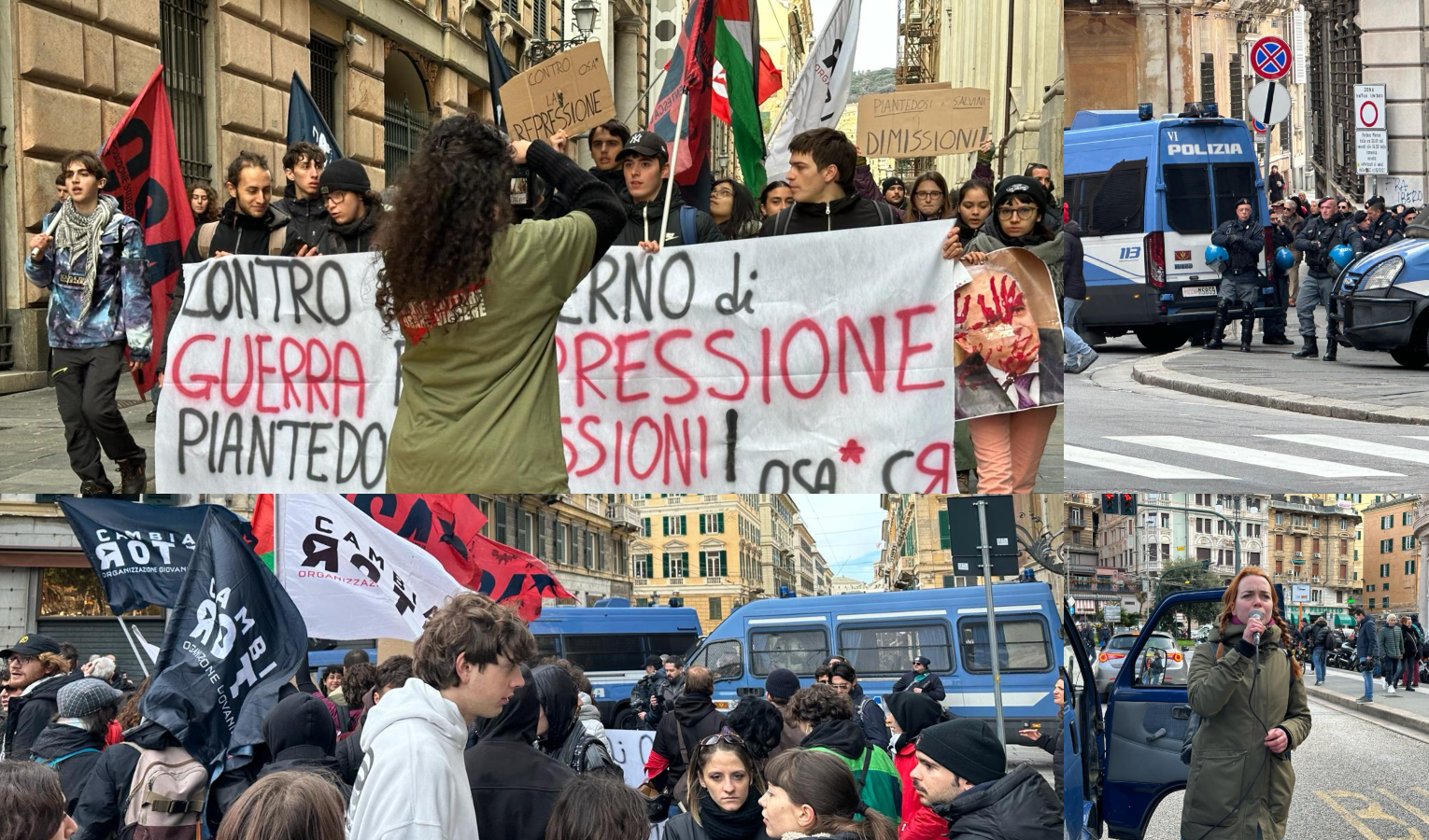  Studenti e precari in piazza contro Piantedosi: 