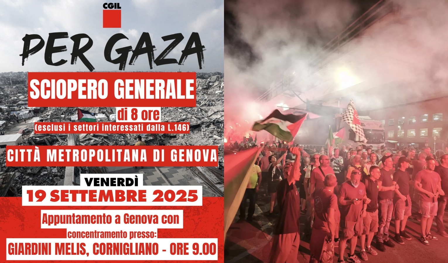 Otto ore di sciopero generale della Città metropolitana di Genova, 