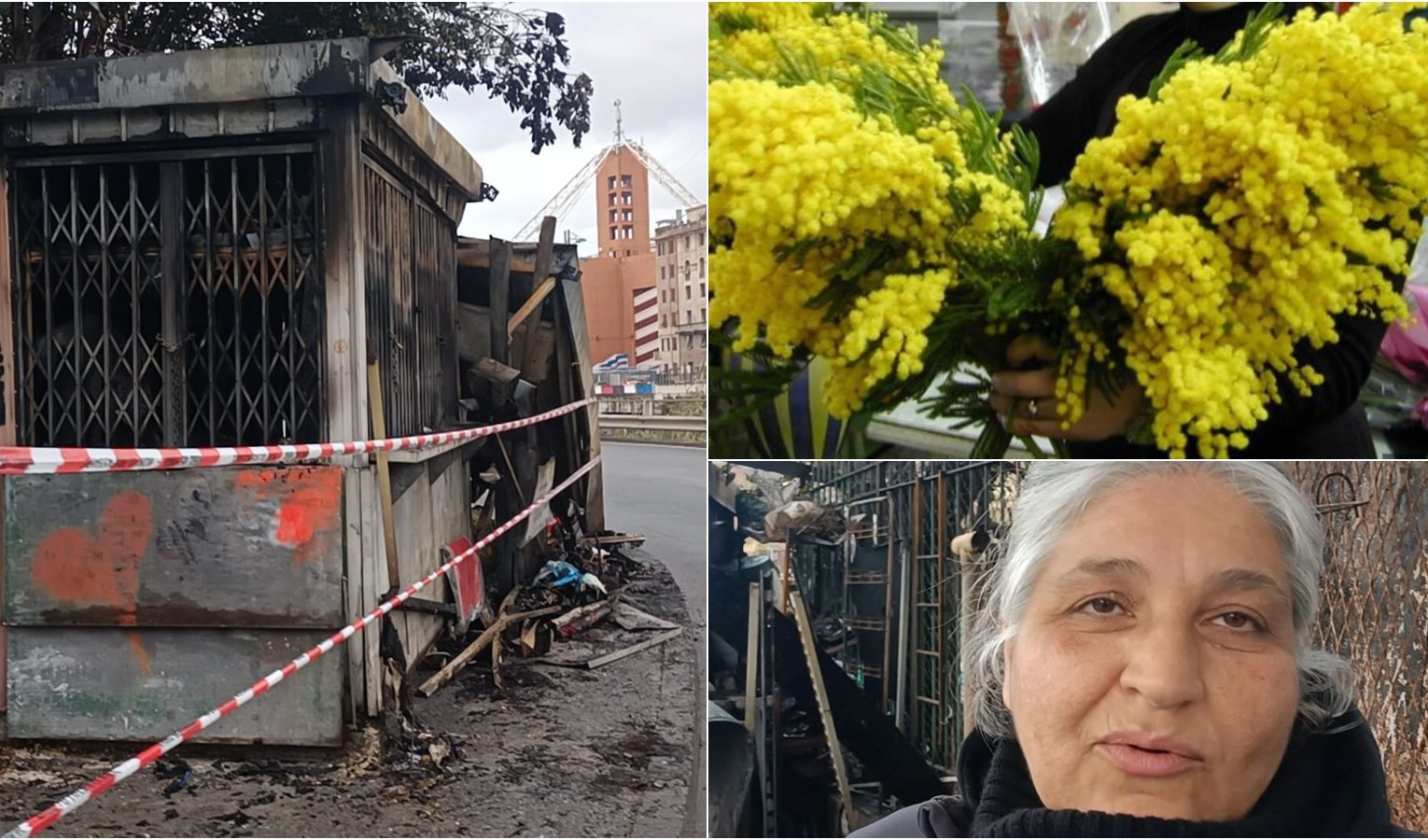 Chiosco dei fiori distrutto da rogo: Mariangela è ripartita l'8 Marzo
