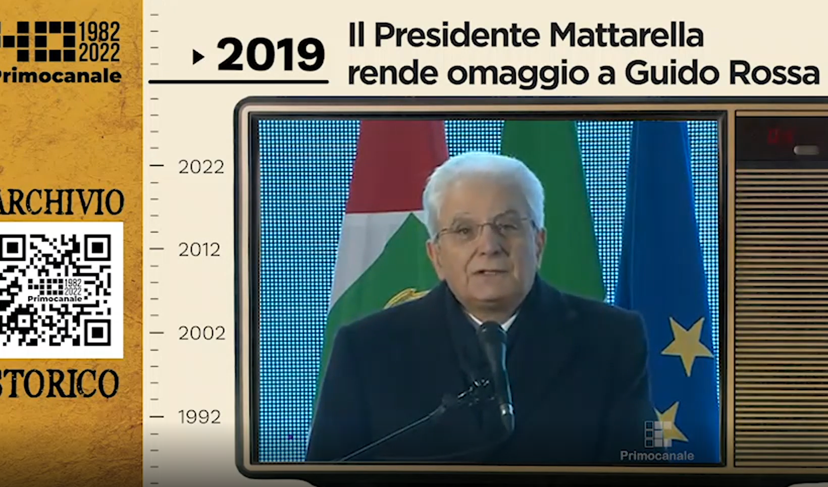 Dall'archivio storico di Primocanale: Mattarella rende omaggio a Rossa