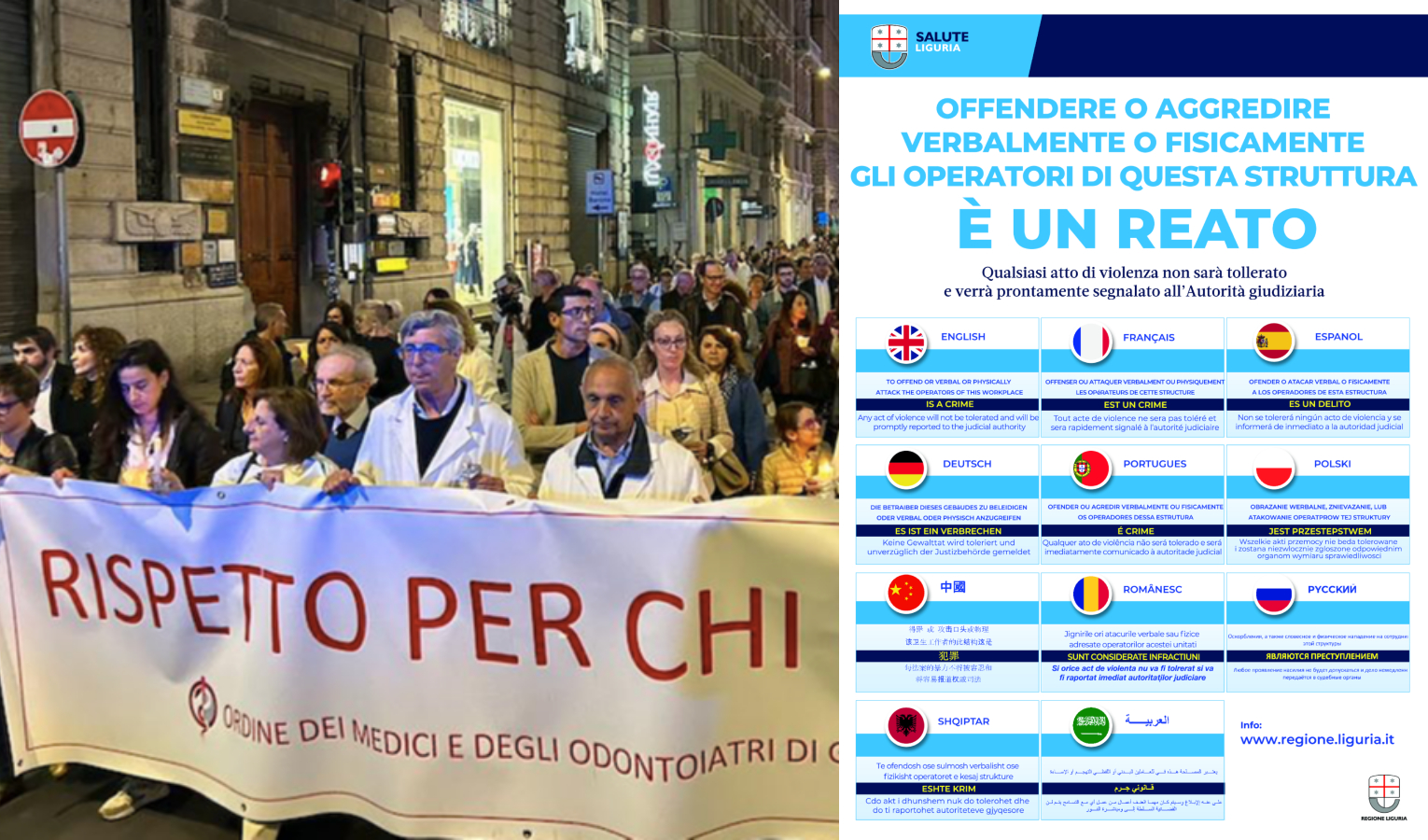 In Liguria nel 2023 già 331 aggressioni a personale sanitario: arriva cartello negli ospedali