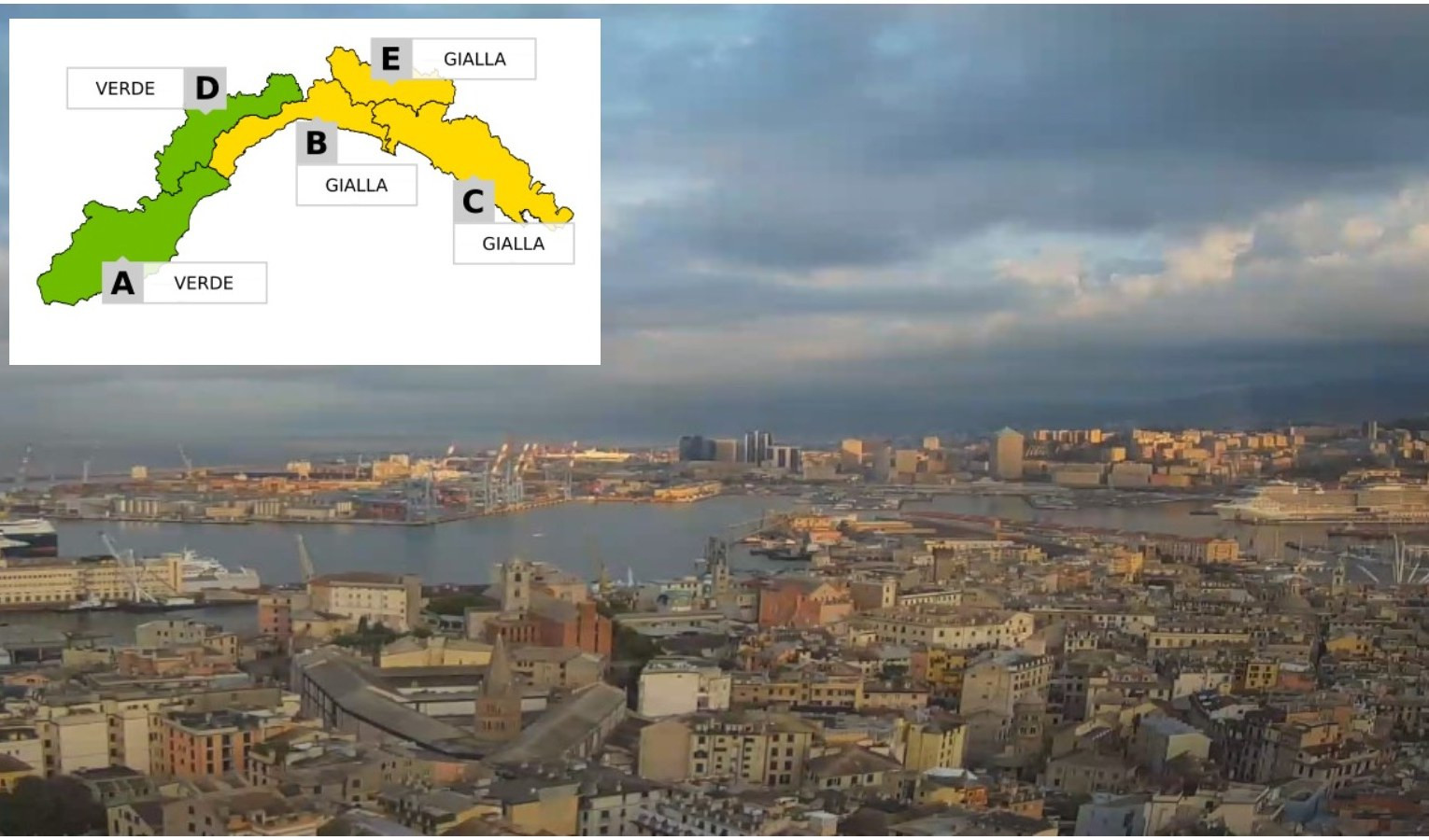 Maltempo, mercoledì allerta gialla sul centro-Levante della Liguria