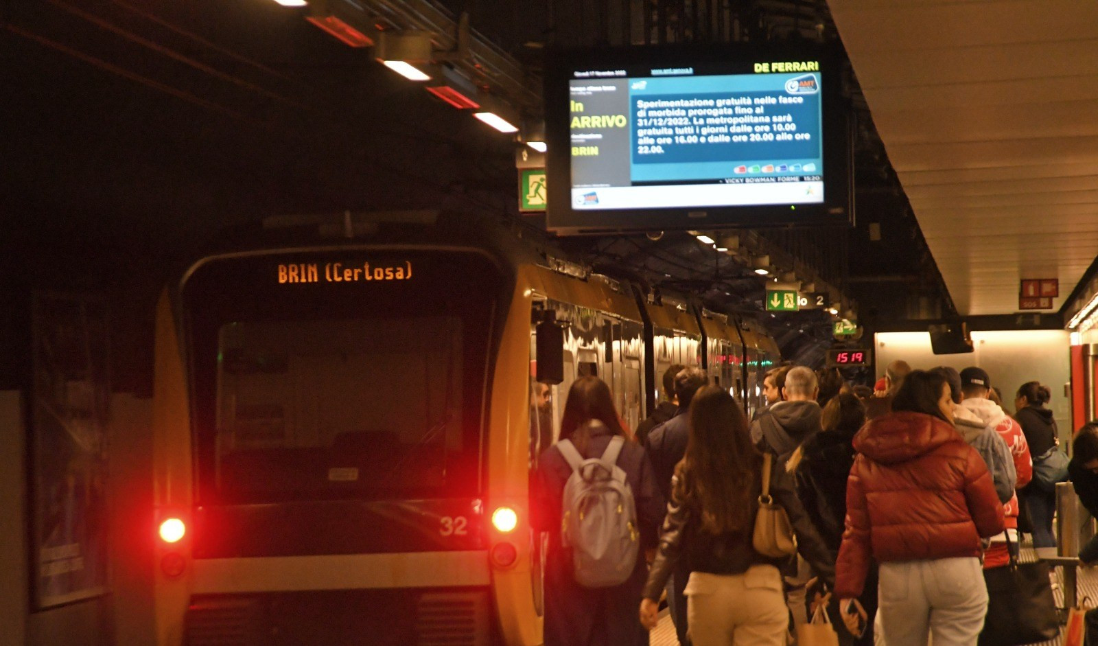 Metro Genova, chiusura serale anticipata dal 21 al 23 marzo
