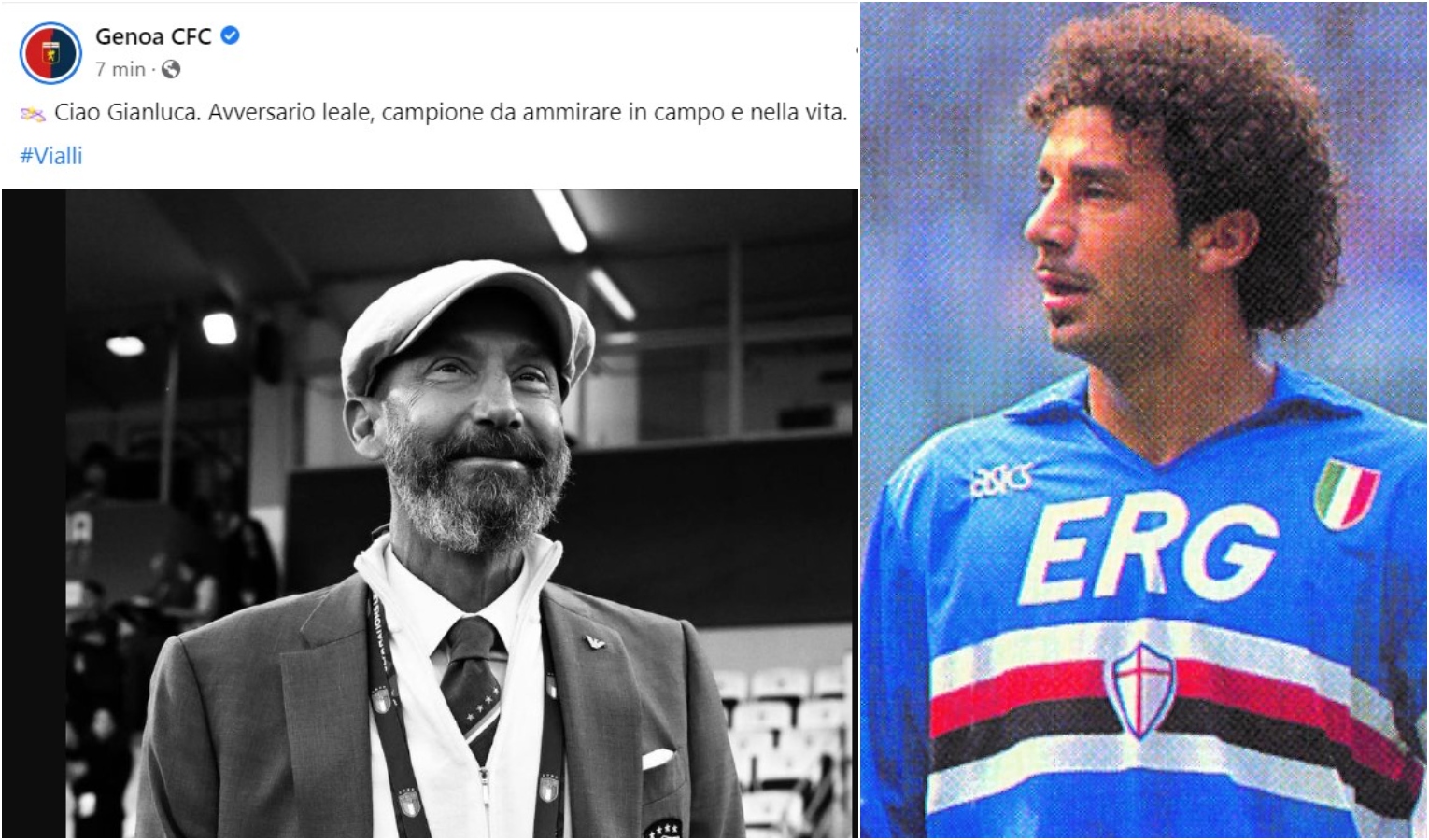 Morte Vialli, il ricordo del Genoa: 