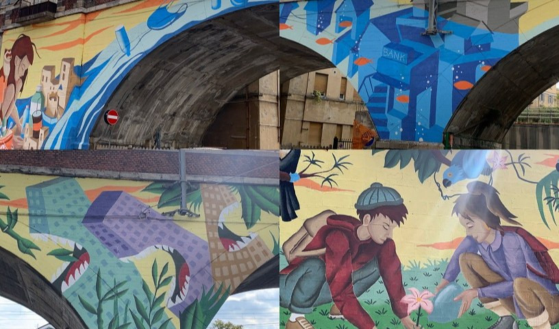 Genova, inaugurato il murales di piazza Pallavicini