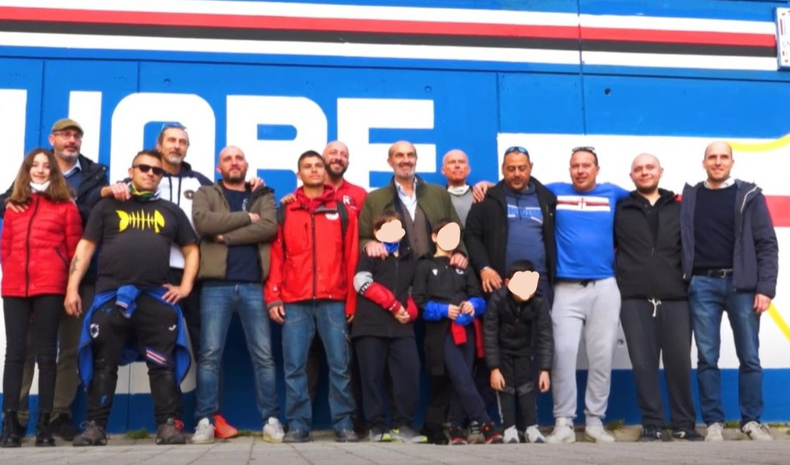 Sampdoria, Lanna in visita ai murales della Gradinata Sud