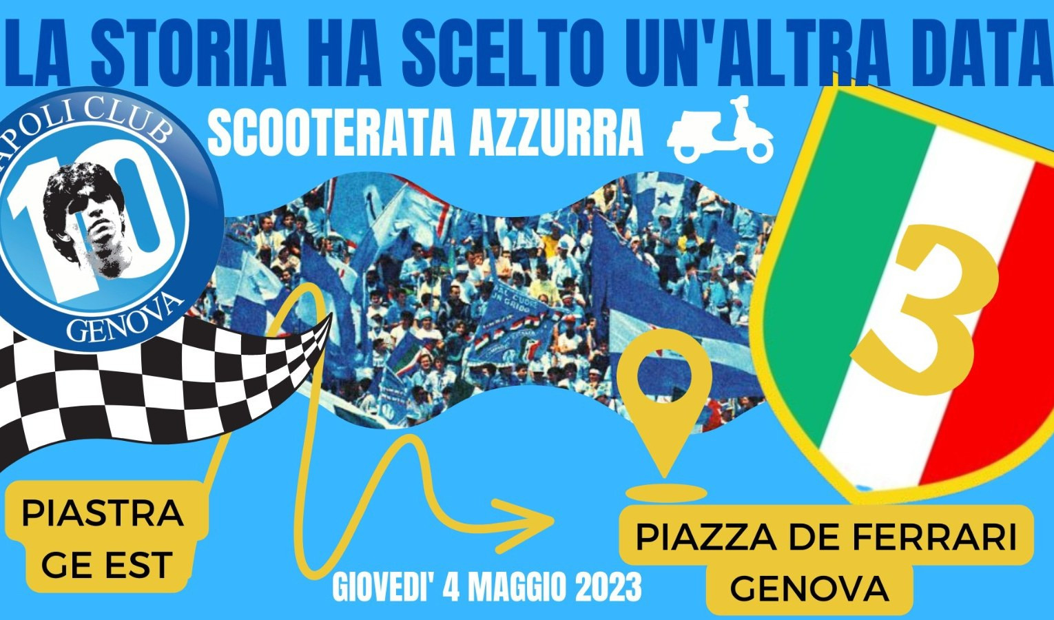 Napoletani di Genova: stasera scooterata per lo scudetto