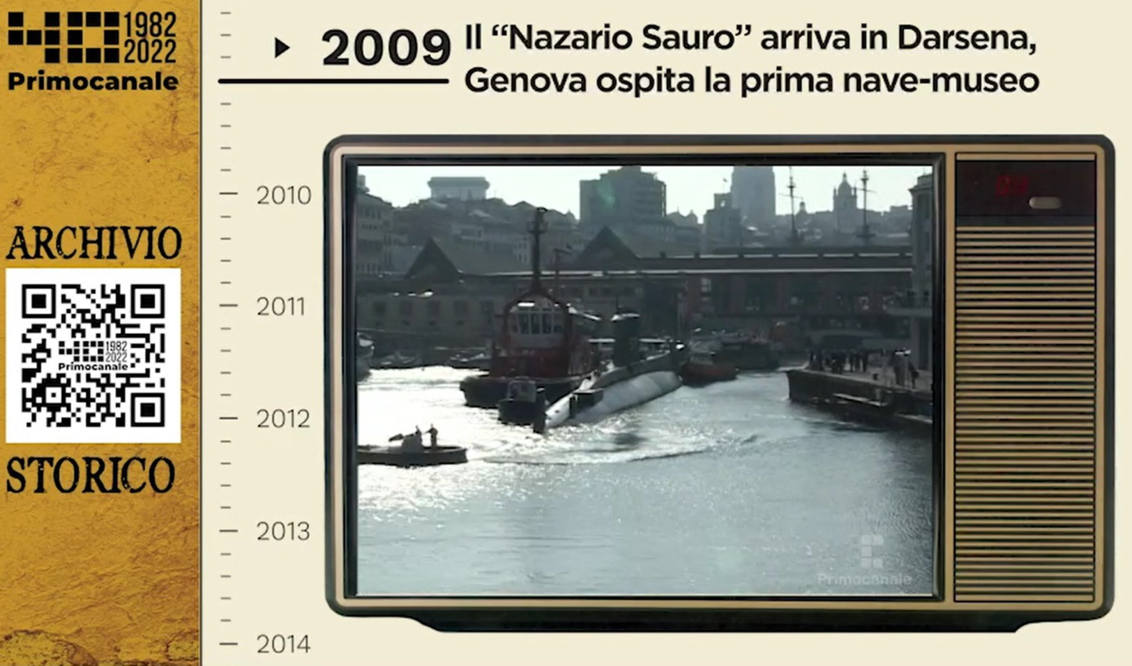 Dall'archivio storico di Primocanale, 2009: il Nazario Sauro arriva a Genova 