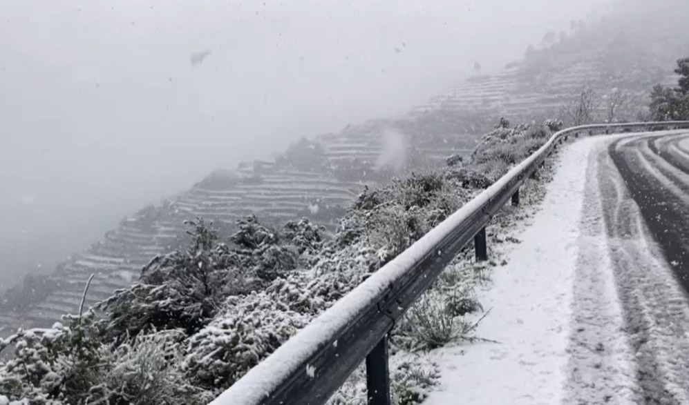 Neve in Liguria, entroterra e Cinque Terre imbiancati. Disagi sulle strade ed eventi annullati